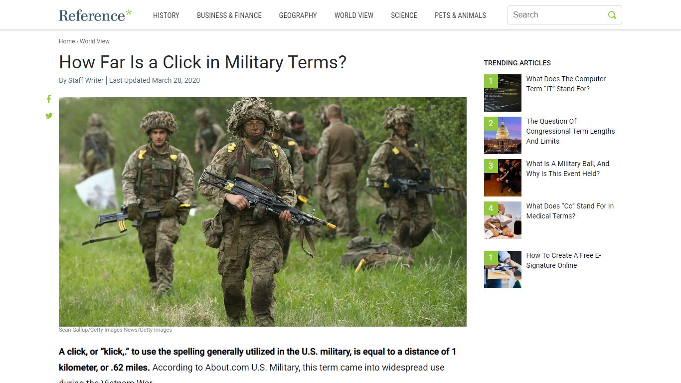 How Far Is a Click in Military Terms? - Reference.com